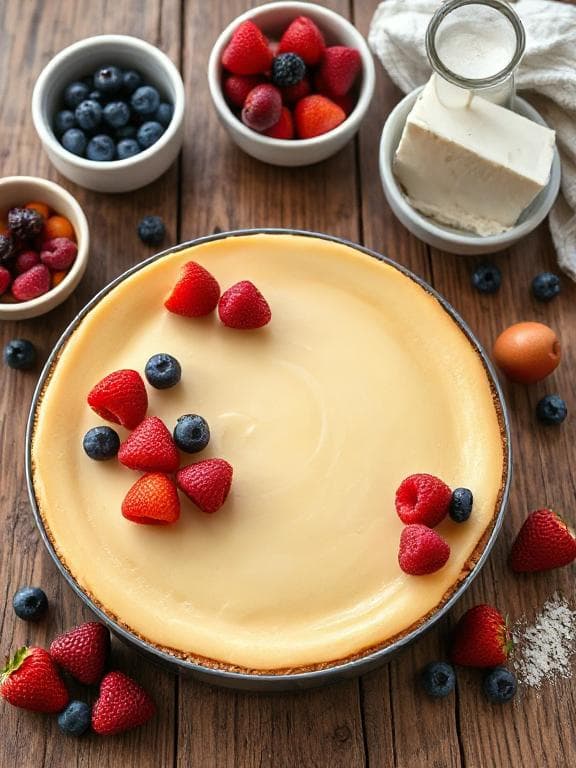 Cremiger Käsekuchen mit Sommerbeeren - Schritt 7