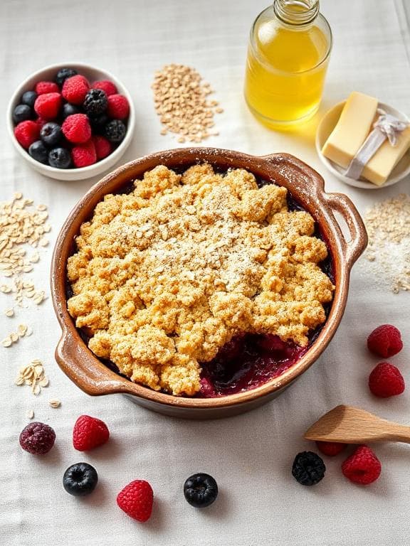 Warmer Beeren-Crumble aus dem Ofen - Schritt 2