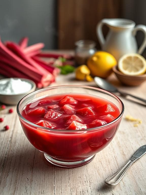 Mein liebstes cremiges Rhabarber-Kompott mit Vanille & Zitrone - Schritt 1