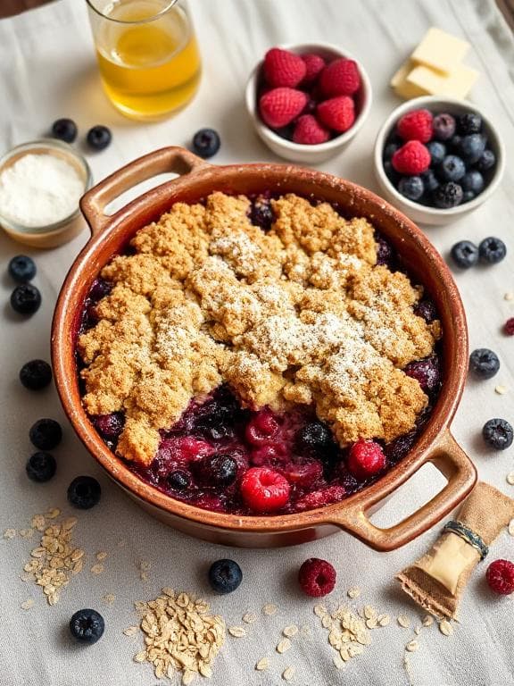 Warmer Beeren-Crumble aus dem Ofen - Schritt 7