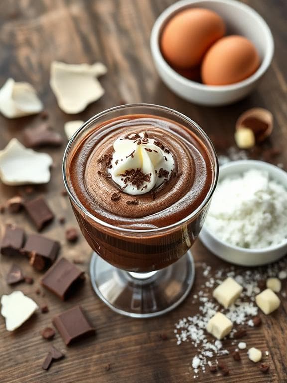 Himmlische Schokoladen-Mousse – Klassisch & Intensiv - Vegetarisches Desserts Rezept mit Dessert, Schokolade | Zubereitungszeit 205 Minuten, bewertet mit 4.9 von 5 Sternen