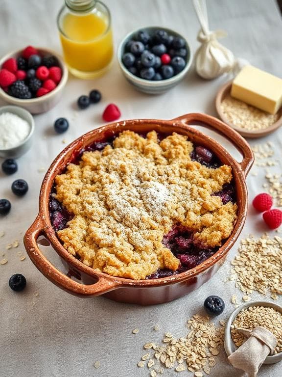 Warmer Beeren-Crumble aus dem Ofen - Schritt 6