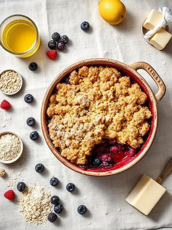 Warmer Beeren-Crumble aus dem Ofen - Schritt 4