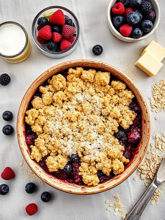 Warmer Beeren-Crumble aus dem Ofen - Schritt 3