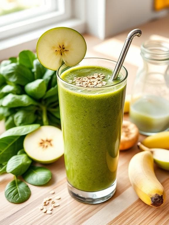 Mein liebster Grüner Smoothie für einen energiegeladenen Start!