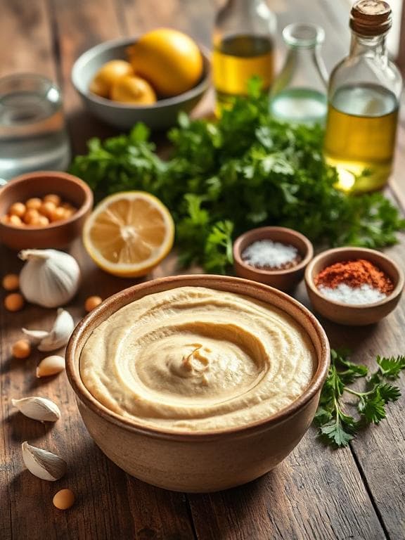 Cremiger Hummus – Einfach selbst gemacht! - Vegetarisches Frühstück Rezept mit Hummus, Vegan | Zubereitungszeit 15 Minuten, bewertet mit 5 von 5 Sternen