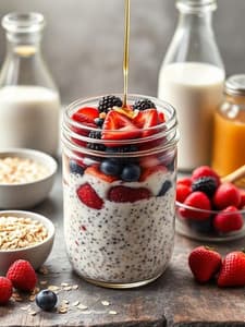 Beeren Overnight Oats - Schritt 1