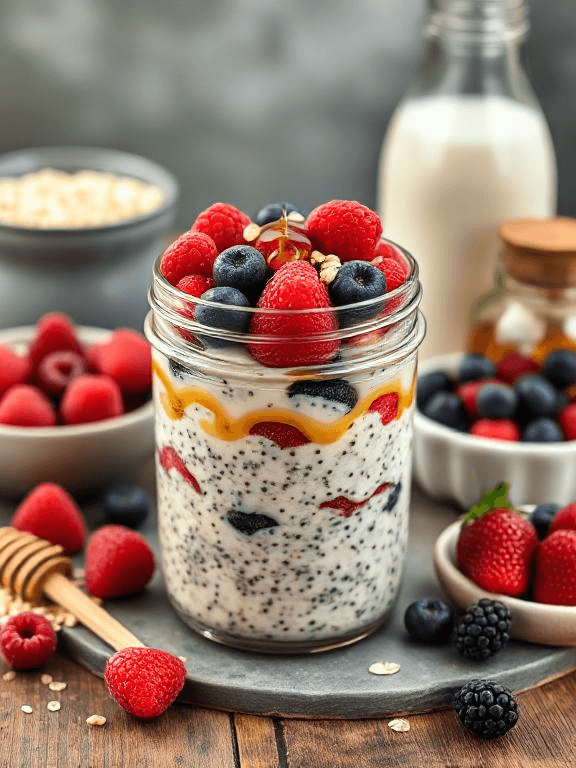 Beeren Overnight Oats - Schritt 2