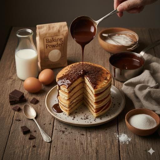 Pancakes mit Schokosoße - Schritt 6
