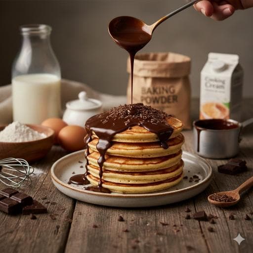 Pancakes mit Schokosoße - Schritt 4
