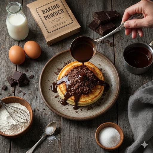Pancakes mit Schokosoße - Schritt 7