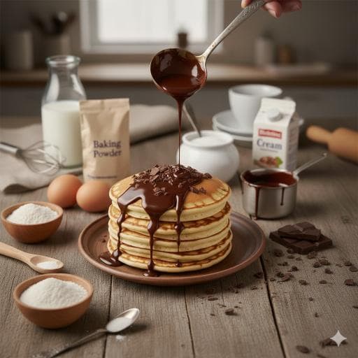 Pancakes mit Schokosoße - Schritt 3
