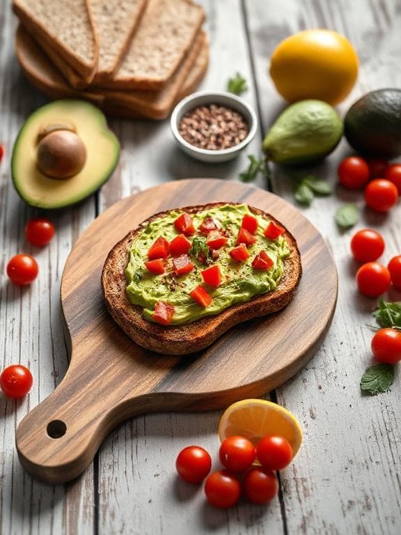 Frühstückszeit: Avocado-Tomaten auf Vollkorntoast - Schritt 2