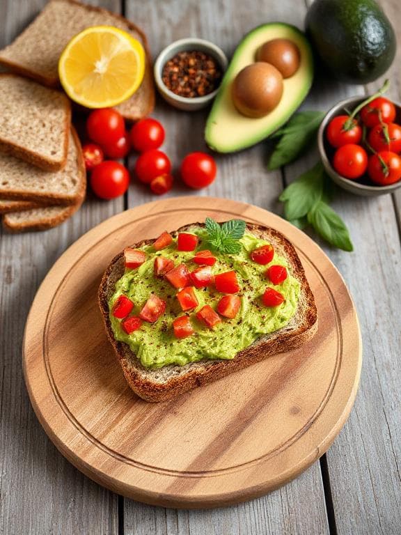 Frühstückszeit: Avocado-Tomaten auf Vollkorntoast - Schritt 4