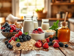 Zutaten für Beeren Overnight Oats