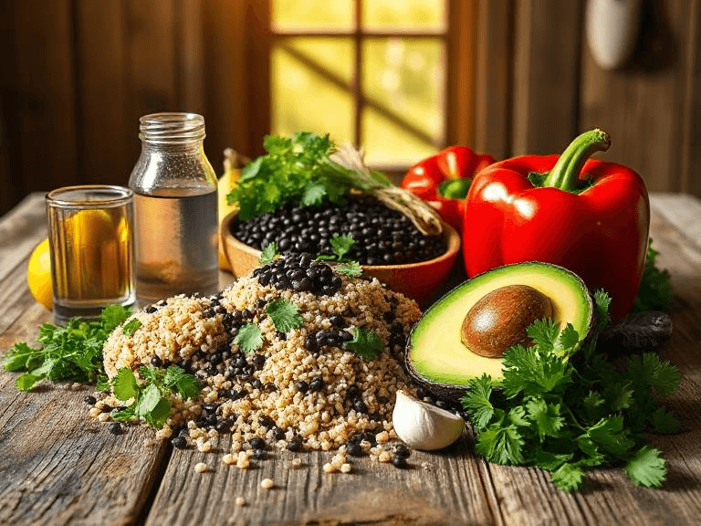 Zutaten für Energievoller Bunter Quinoa-Salat