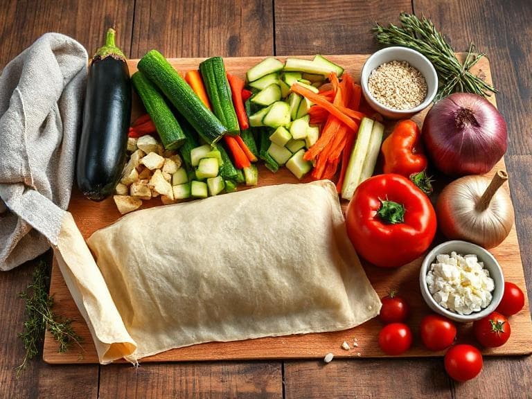 Zutaten für Gemüse-Strudel Vegetarisch