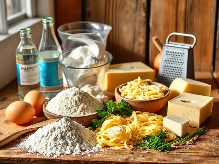 Zutaten für Käsespätzle