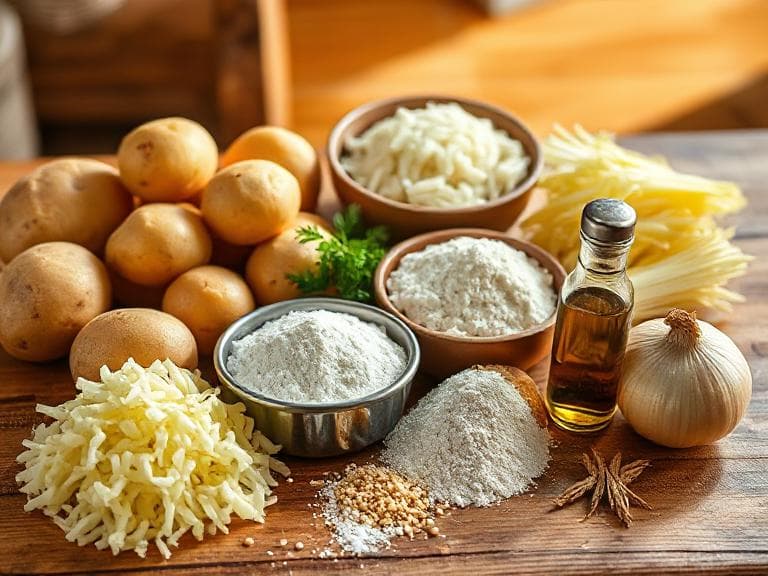 Zutaten für Kartoffelpuffer