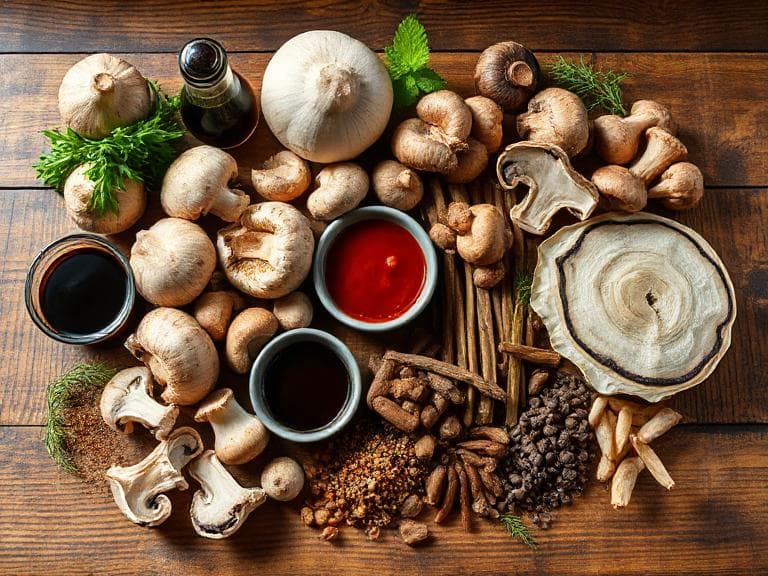 Zutaten für Pilzgulasch