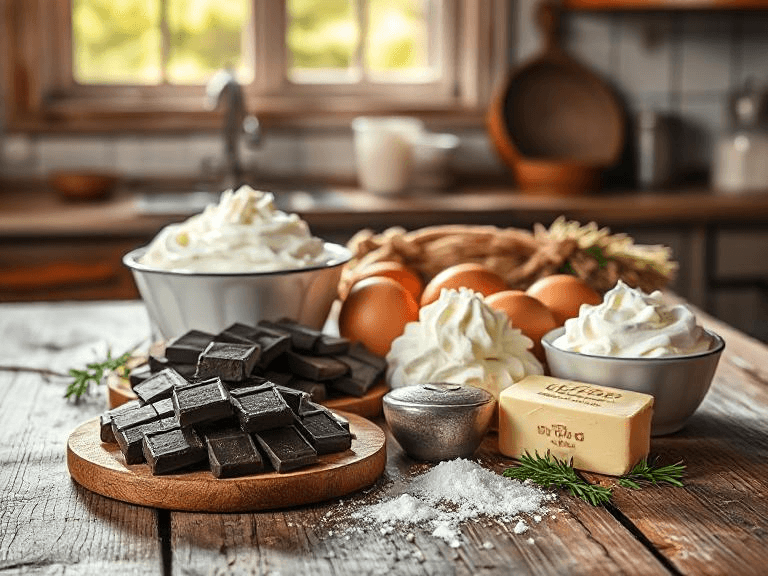 Zutaten für Himmlische Schokoladen-Mousse – Klassisch & Intensiv