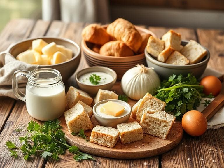 Zutaten für Semmelknödel