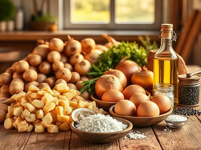Zutaten für Klassische Spanische Tortilla de Patatas