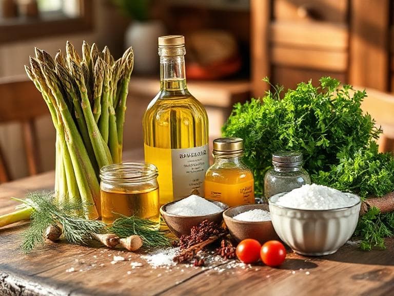 Zutaten für Einfacher Spargelsalat mit Vinaigrette
