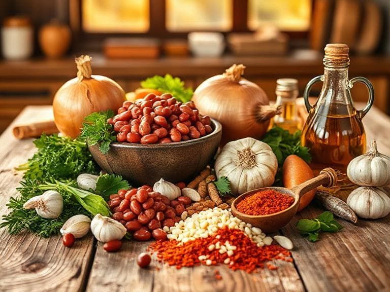 Zutaten für Herzhafte Vegetarische Burger aus Kidneybohnen