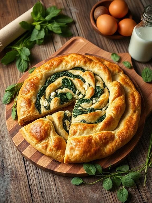 Türkischer Börek mit Spinat und Feta - Schritt 6