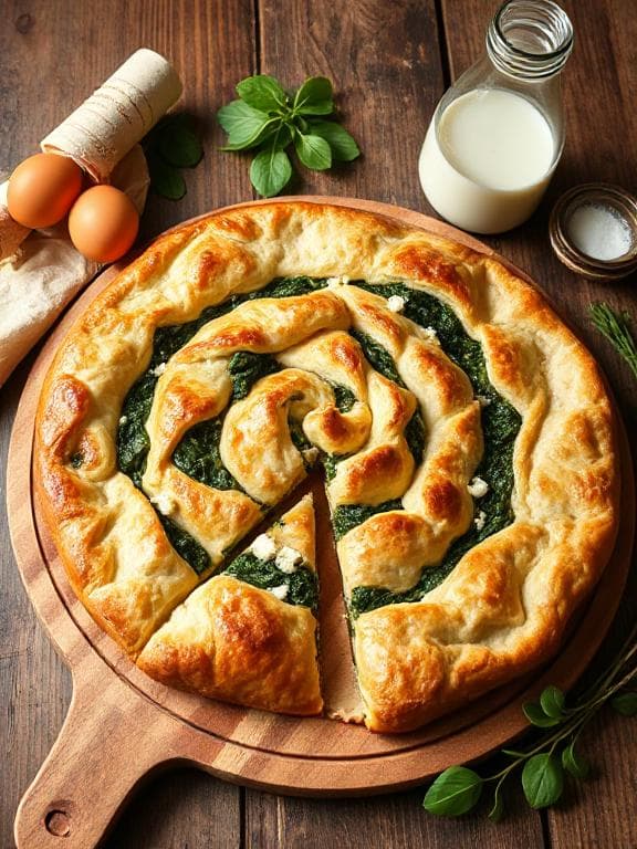 Türkischer Börek mit Spinat und Feta - Schritt 4