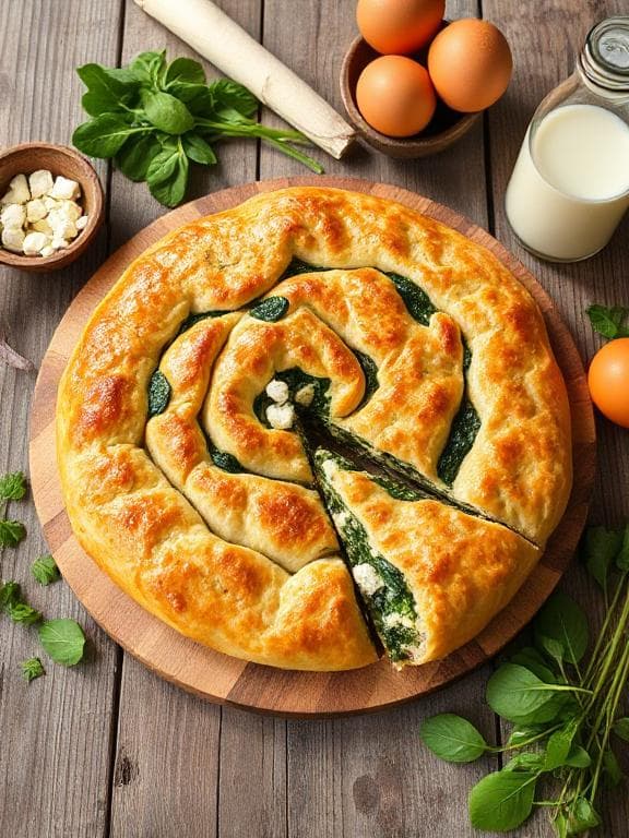 Türkischer Börek mit Spinat und Feta - Schritt 7