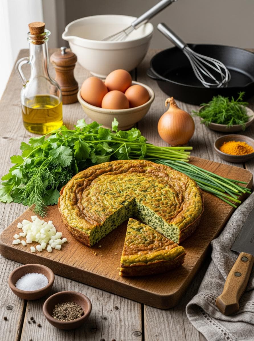 Kuku Sabzi: Persischer Kräuterkuchen - Schritt 4