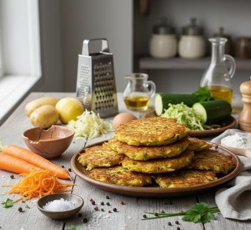 Knusprige Gemüse-Rösti mit Karotte und Zucchini - Schritt 3