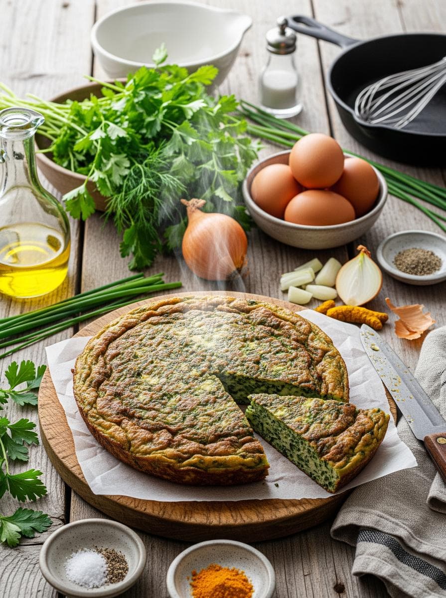 Kuku Sabzi: Persischer Kräuterkuchen - Schritt 7