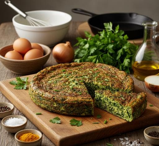 Kuku Sabzi: Persischer Kräuterkuchen - Schritt 1