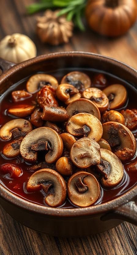 Pilzgulasch - Vegetarisches Hauptgerichte Rezept mit Traditionell, Pilze | Zubereitungszeit 60 Minuten, bewertet mit 4.4 von 5 Sternen
