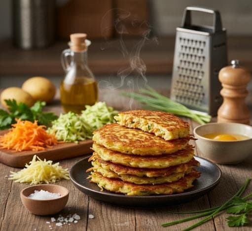 Knusprige Gemüse-Rösti mit Karotte und Zucchini - Schritt 7
