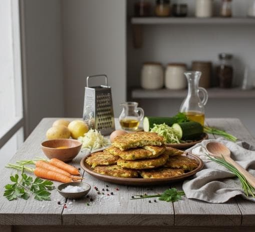 Knusprige Gemüse-Rösti mit Karotte und Zucchini - Schritt 6