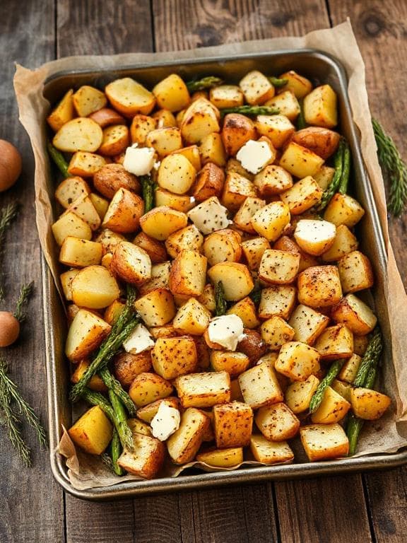Kartoffel-Spargel-Blech mit Ziegenkäse - Schritt 7