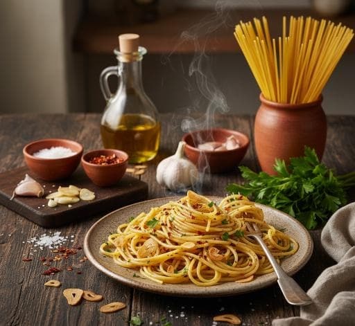 Spaghetti aglio e olio - Schritt 2