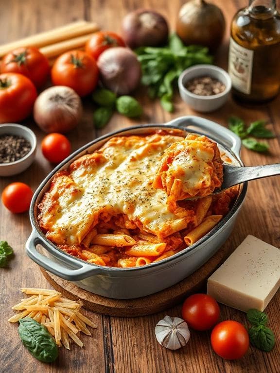 Cremiger Nudelauflauf mit Tomate und Mozzarella - Schritt 4