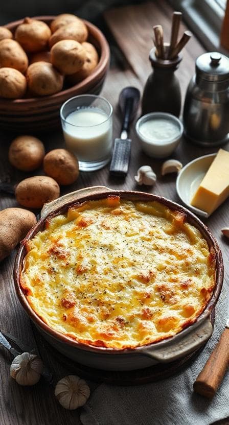 kartoffelgratin - Vegetarisches Aufläufe Rezept mit Auflauf, Kartoffeln | Zubereitungszeit 85 Minuten, bewertet mit 4.8 von 5 Sternen
