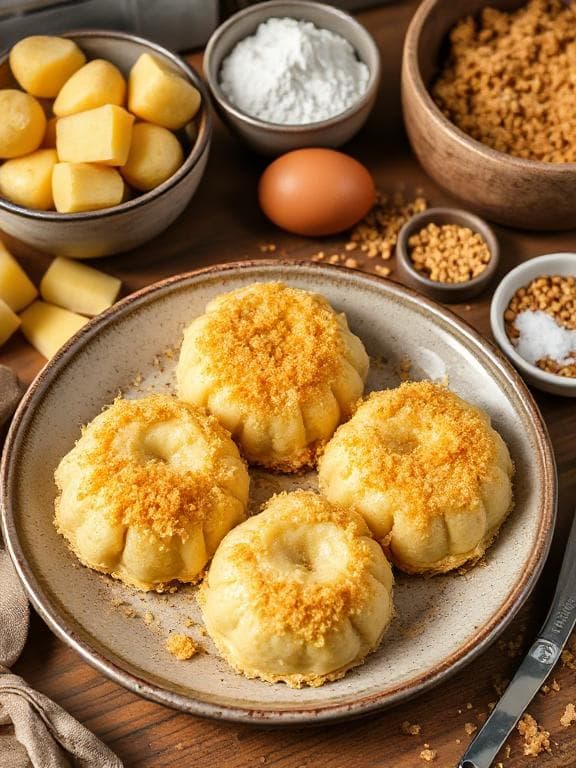 Kartoffelklöße - Vegetarisches Hauptgerichte Rezept mit Traditionell, Kartoffeln | Zubereitungszeit 60 Minuten, bewertet mit 4.1 von 5 Sternen
