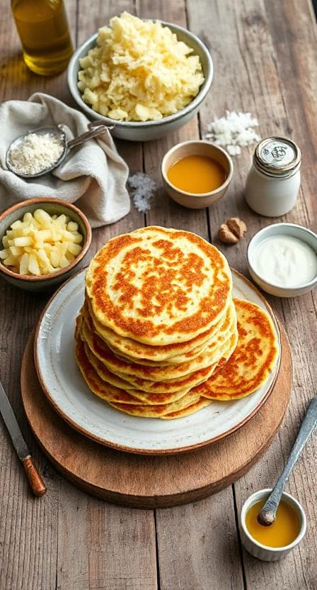 Kartoffelpuffer - Vegetarisches Hauptgerichte Rezept mit Traditionell, Kartoffeln | Zubereitungszeit 50 Minuten, bewertet mit 5 von 5 Sternen