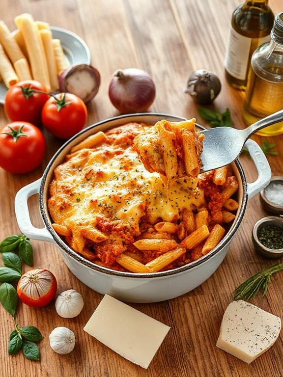 Cremiger Nudelauflauf mit Tomate und Mozzarella - Schritt 1