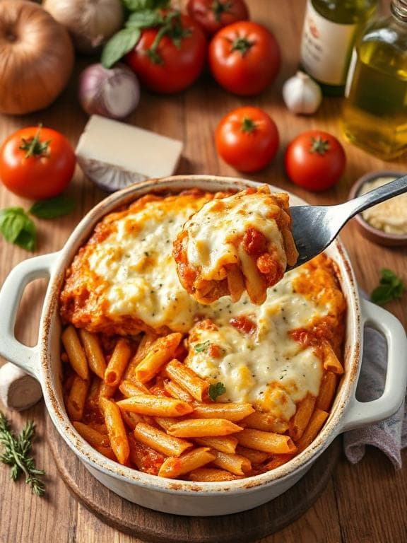 Cremiger Nudelauflauf mit Tomate und Mozzarella - Schritt 7