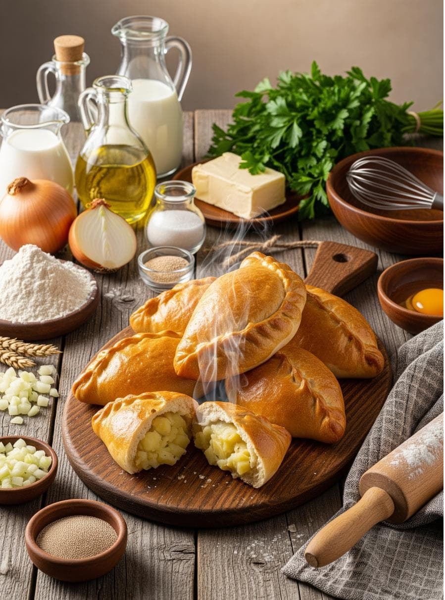 Klassische Piroschki mit Kartoffel-Füllung