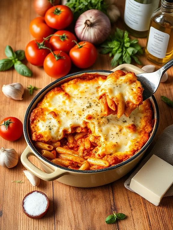 Cremiger Nudelauflauf mit Tomate und Mozzarella - Schritt 2