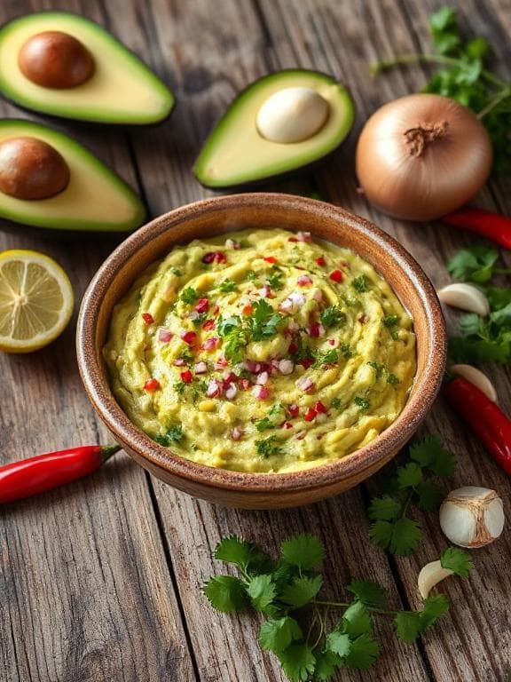 Cremiger Avocado-Limetten-Dip - Vegetarisches Salate Rezept mit Vegan, Schnell | Zubereitungszeit 10 Minuten, bewertet mit 4.8 von 5 Sternen